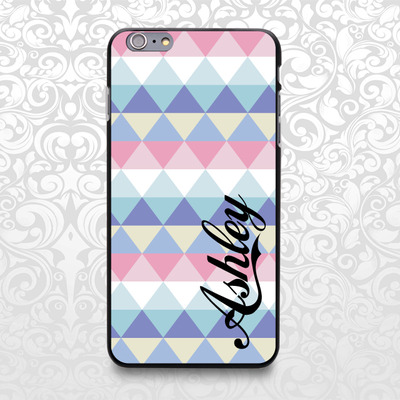 Triangle colorful pattern custom name case for iphone7/ 6/6s/5/5s/5c, samsung s6/note5, sony, lg nexus, nokia lumia, htc one, moto x (bcbl-4) - Thumbnail 4
