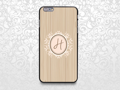 Wood texture pattern Wreath case custom name for iPhone 7/6/6s/5/5s/5c, Samsung S6/Note5, Sony, LG Nexus, Nokia Lumia, HTC One, Moto X (BCBL-11)