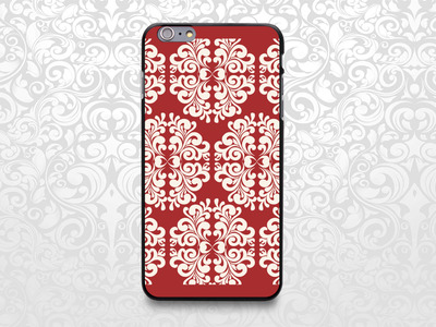 Maroon Vintage seamless pattern case for iPhone 7/6/6s/5/5s/5c, Samsung S6/Note5, Sony, LG Nexus, Nokia Lumia, HTC One, Moto X (BCBL-20)