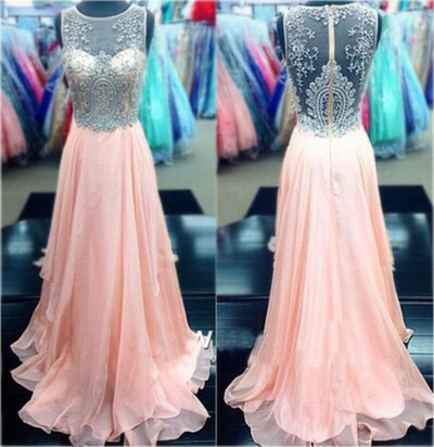 Beading Prom Dress,High Quality Prom Dress,Chiffon Prom Dress,A-Line Prom Dress,150330009