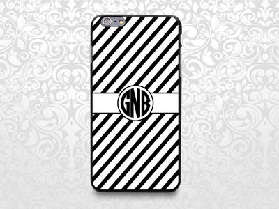 Stylish stripes diagonals custom name case for iPhone 7/6/6s/5/5s/5c, Samsung S6/Note5, Sony, LG Nexus, Nokia Lumia, HTC One, Moto X (BCBL-49)