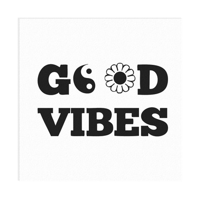 Good Vibes Daisy Yin Yang Vinyl Decal