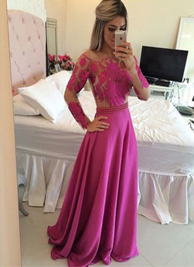Long Sleeve Prom Dress,A-Line Prom Dress,Appliques Prom Dress,Sexy Prom Dress,15040118