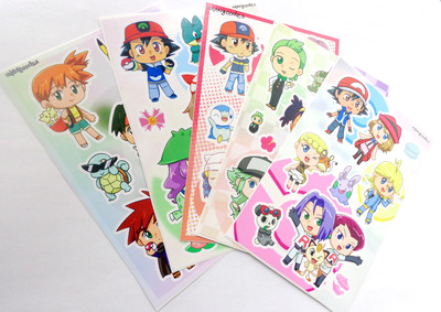 PokeAni sticker sheets
