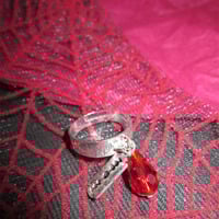 Razor Blade and Blood Drop Ring  - Thumbnail 1