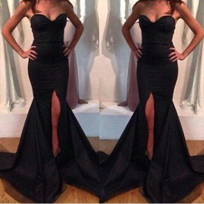black prom dress, long prom dress, sexy prom dress, prom dress, mermaid prom dress,15040717