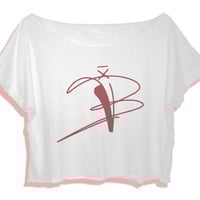 symbol shirt ballet crop tee dancer logo women's tops - Thumbnail 1