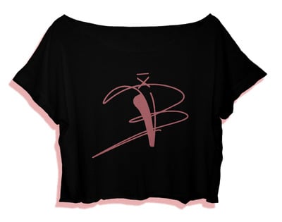 symbol shirt ballet crop tee dancer logo women's tops