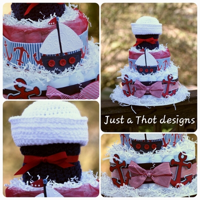 Diaper Cake - Nautical