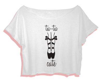 ballet shirt woman crop tee tu-tu cute of ballerina tops