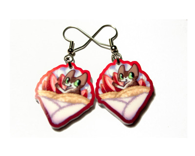 Le Crepe Cat Earrings