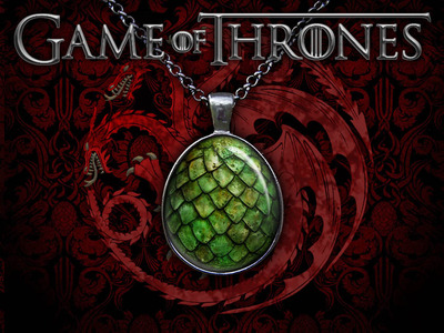 Game of Thrones Jewelry, Dragon Egg Pendant Necklace