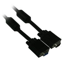 50ft Premium Molded VGA Male to Female Monitor Extension Cable with Ferrites