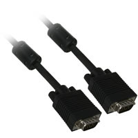 6ft Premium Molded VGA Male to Male Monitor Cable with Ferrites