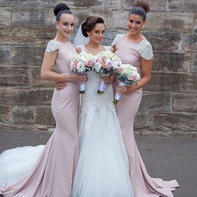 Mermaid bridesmaid dresses,Simple bridesmaid dresses,cap sleeves bridesmaid dress,custom bridesmaid dress,15042401