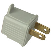 2 Prong to 3 Prong Grounded Wall Tap - 2pcs/pack, UL Listed