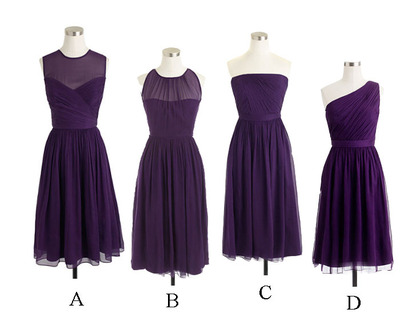 short bridesmaid dress, purple bridesmaid dress, cheap bridesmaid dress, mismatched bridesmaid dress, BD14321