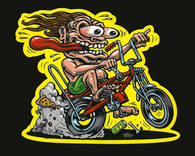 Bike Freak full color shaped vinyl sticker