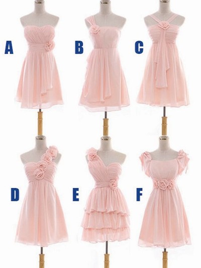 short bridesmaid dress, pink bridesmaid dress, mismatched bridesmaid dress, bridesmaid dress 2018, cheap bridesmaid dress, BD14339
