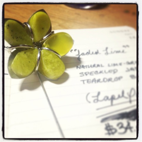 "Jaded Lime" Lapel pin