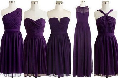 mismatched bridesmaid dress, dark purple bridesmaid dress, short bridesmaid dress, bridesmaid dress 2018, cheap bridesmaid dress, BD14371