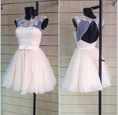 White prom dresses,Custom prom dress,A Line prom dress,Round Neck prom dress,Short Prom Dresses,Short Homecoming Dress,Graduation Dresses,15051407