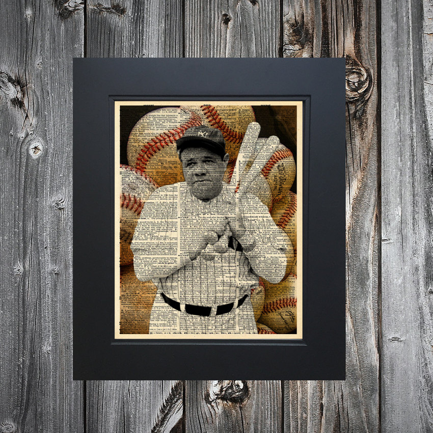 The great Bambino art print on Upcycled vintage Dictionary page #0041