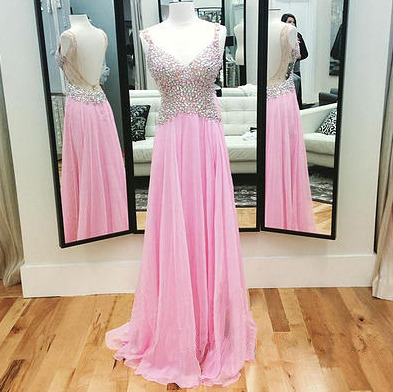 long prom dress, prom dress 2018, pink prom dress, cheap prom dress, long evening dress, dress gown, BD1400