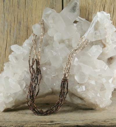 Tri-colored Heishi Shell Necklace