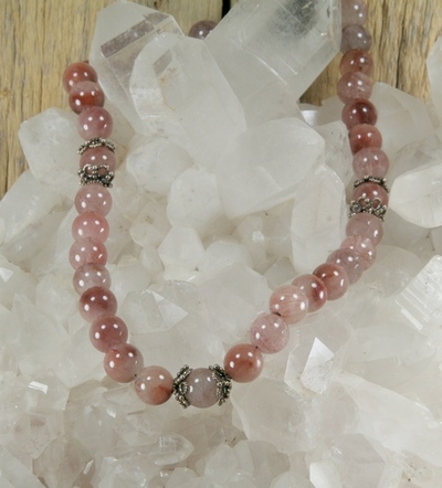 Red Rutilated Quartz Necklace
