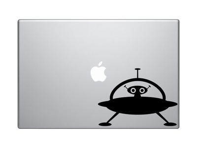 Space Alien #8 - Scifi UFO Landing Saucer Terrestrial - Vinyl Decal For Laptops, Macbook, Tablets and Cars