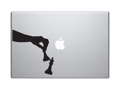 Chess Icon - Champion Checkmate Player Queen takes King - Vinyl Decal For Laptops, Macbook, Tablets and Cars