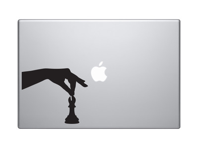 Chess Icon Hand - Champion Player Moves Bishop - Vinyl Decal For Laptops, Macbook, Tablets and Cars
