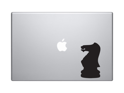 Chess Icon Champion - Knight Piece Silhouette Shadow - Vinyl Decal For Laptops, Macbook, Tablets and Cars