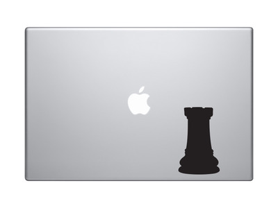 Chess Icon Champion - Rook Piece Silhouette Shadow - Vinyl Decal For Laptops, Macbook, Tablets and Cars