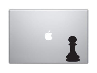 Chess Icon Champion - Pawn Piece Silhouette Shadow - Vinyl Decal For Laptops, Macbook, Tablets and Cars
