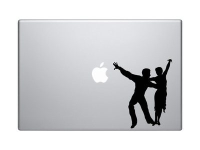 Contour Silhouette - Dancing Couple Version 5 Shadow - Vinyl Decal For Laptops, Macbook, Tablets and Cars