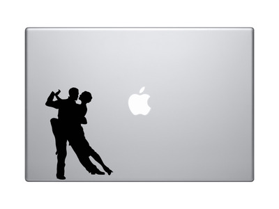 Contour Silhouette - Dancing Couple Version 4 Shadow - Vinyl Decal For Laptops, Macbook, Tablets and Cars