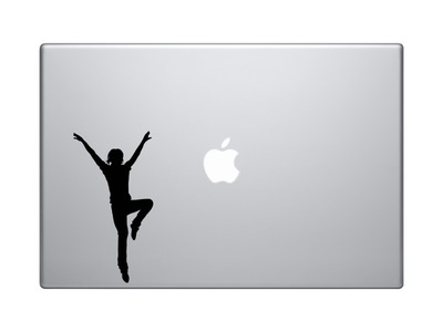 Contour Silhouette - Dancing Woman Girl Version 3 Shadow - Vinyl Decal For Laptops, Macbook, Tablets and Cars