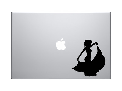 Contour Silhouette - Dancing Woman Girl Version 4 Shadow - Vinyl Decal For Laptops, Macbook, Tablets and Cars
