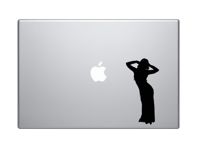Contour Silhouette - Dancing Woman Girl Version 7 Shadow - Vinyl Decal For Laptops, Macbook, Tablets and Cars