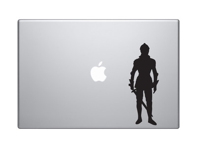 Renaissance Faire - Knight #1 Armored Swordsman Siege Warrior - Vinyl Decal For Laptops, Macbook, Tablets and Cars