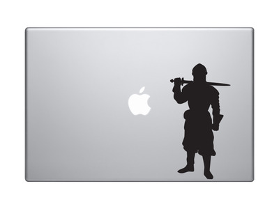 Renaissance Faire - Knight #4 Armored Swordsman Siege Warrior - Vinyl Decal For Laptops, Macbook, Tablets and Cars