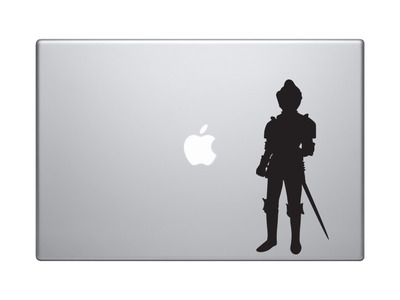 Renaissance Faire - Knight #7 Armored Swordsman Siege Warrior - Vinyl Decal For Laptops, Macbook, Tablets and Cars