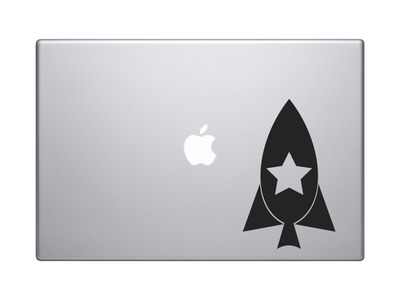 Model Rocket Ship #1 - Rocketry Hobby Launch Engine Star - Vinyl Decal For Laptops, Macbook, Tablets and Cars