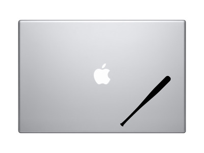 Sports Silhouette - Baseball Bat Version 1 - Vinyl Decal For Laptops, Macbook, Tablets and Cars