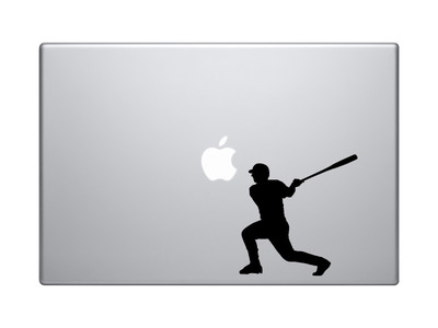 Sports Silhouette - Baseball Batting Homerun Version 2 - Vinyl Decal For Laptops, Macbook, Tablets and Cars