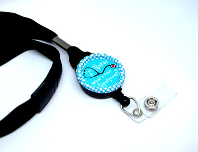 I'm a nurse what's your superpower lanyard blue - nurse lanyard - rn lanyard - nurse stethoscope tag - rn steth tag - icu nurse