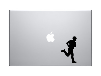 Sports Silhouette - Baseball Player Running Version 1 - Vinyl Decal For Laptops, Macbook, Tablets and Cars
