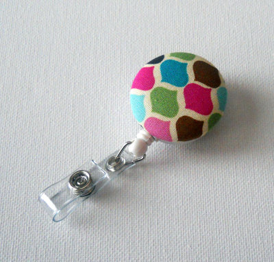 Rainbow diamond - retractable id badge holder - name badge holder - nursing badge reel - rn badge - cute id badge reel
